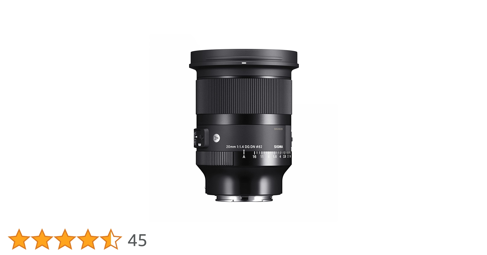 Sigma 20mm F1.4 DG DN Art Lens for Sony E Mount Mirrorless Cameras