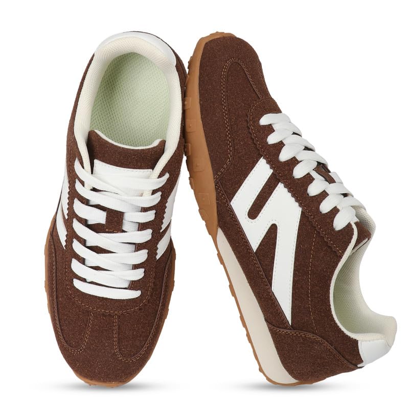 Image of Sneakers for Women Retro Fashion Trendy Sneakers with Foam Insole Casual Shoes for Walking Tennis Classic Non-Slip Comfort Shoes