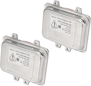 Compatible with Headlight Ballast BMW, Mercedes, Cadillac, Jaguar, Volkswagen, Lincoln, Chrysler, Replace OEM 5DV 009 000-00 Xenon HID Ballast Headlight Control Unit Module (2PCS)