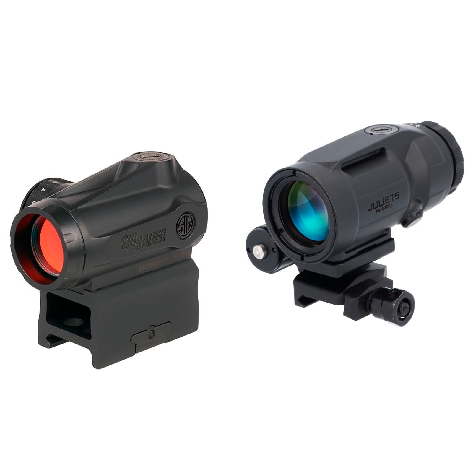 SIG SAUER Romeo-MSR GEN II 1x20mm 2 MOA Red Dot Sight & JULIET5-MICRO 5x24mm Magnifier Combo Kit | Durable Waterproof Fogproof Rifle Shooting Optic Package