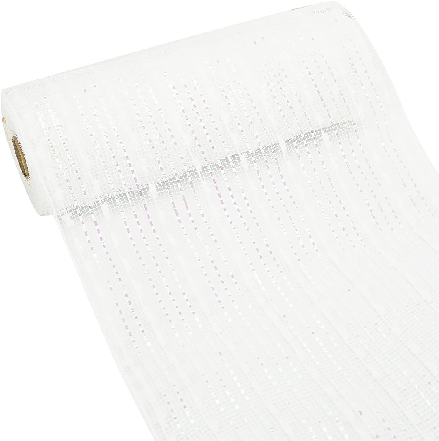 Buy MEEDEE Snow Deco Mesh Ribbon White Mesh Ribbon for Christmas Tree
