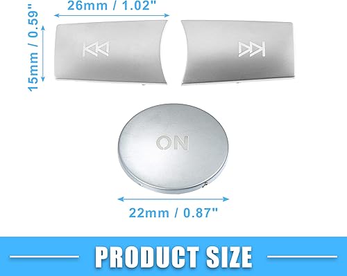 Miniatura 4 de Cubierta de botón de radio multimedia para Mercedes-Benz Clase C X204 W204 C200 ABS tono plateado