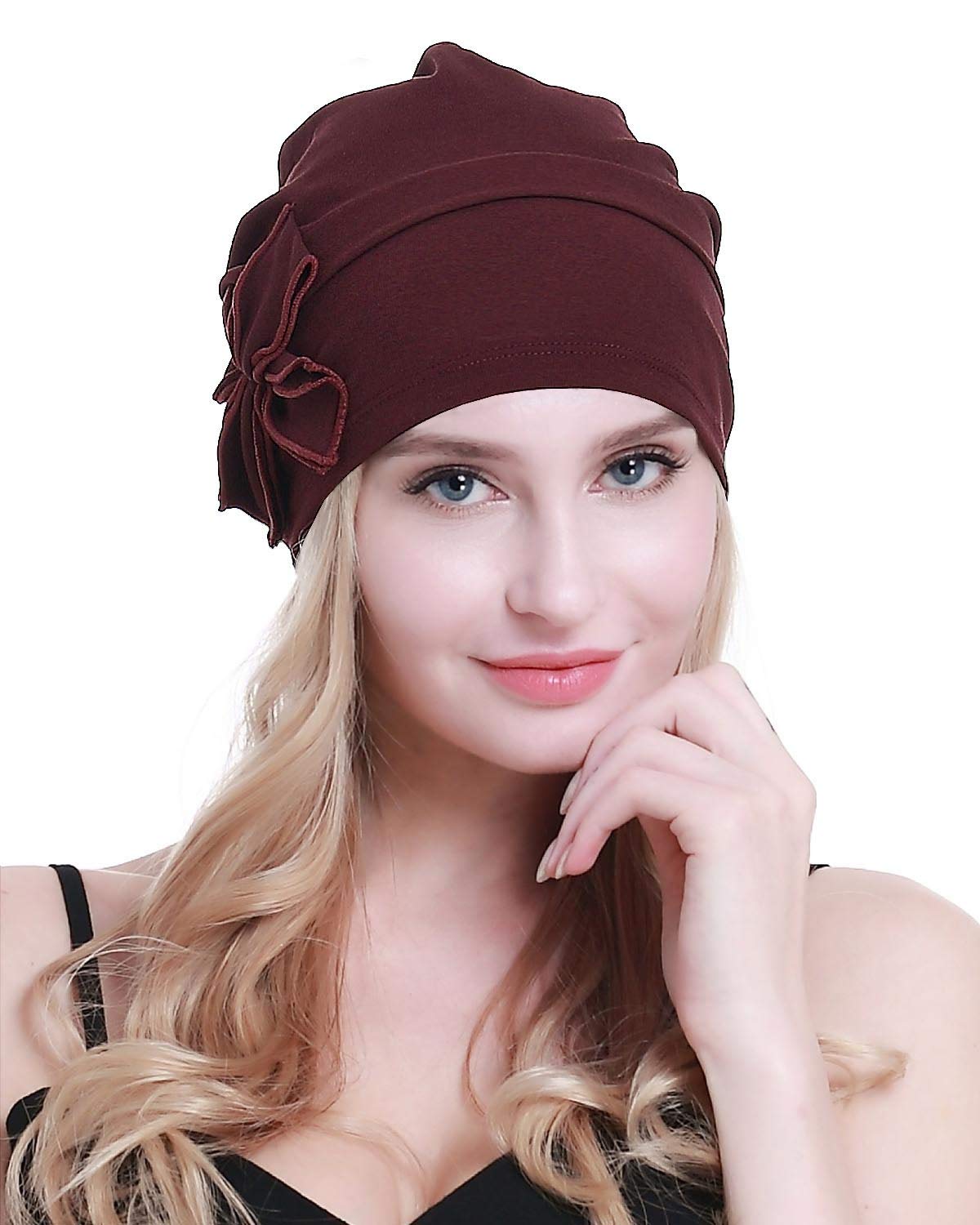osvyo Bamboo Chemo Headscarf for Women Hair Loss – Cancer Slip On Headwear Turbans Sealed Packaging