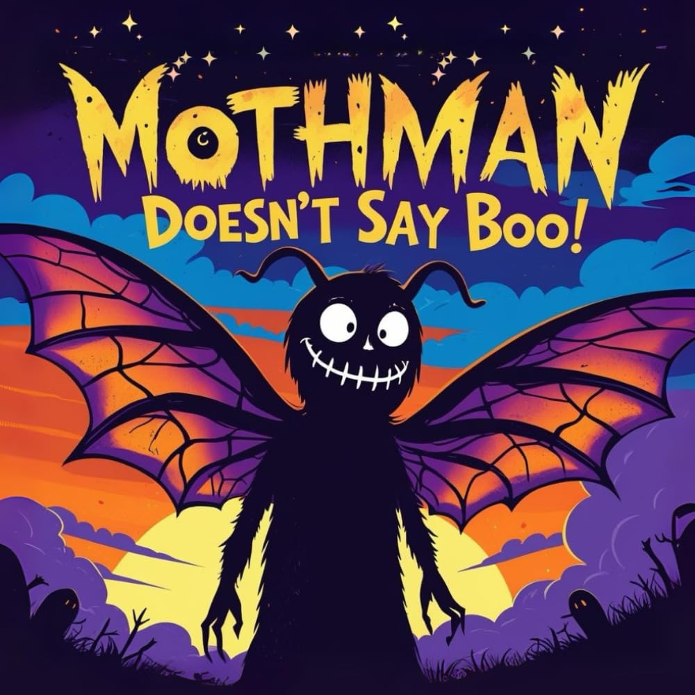 Mothman Doesn’t Say Boo!: A Funny & Gentle Monster Book for Kids | Not-So-Scary Bedtime Story About Mothman, Cryptids, and Nighttime Mysteries