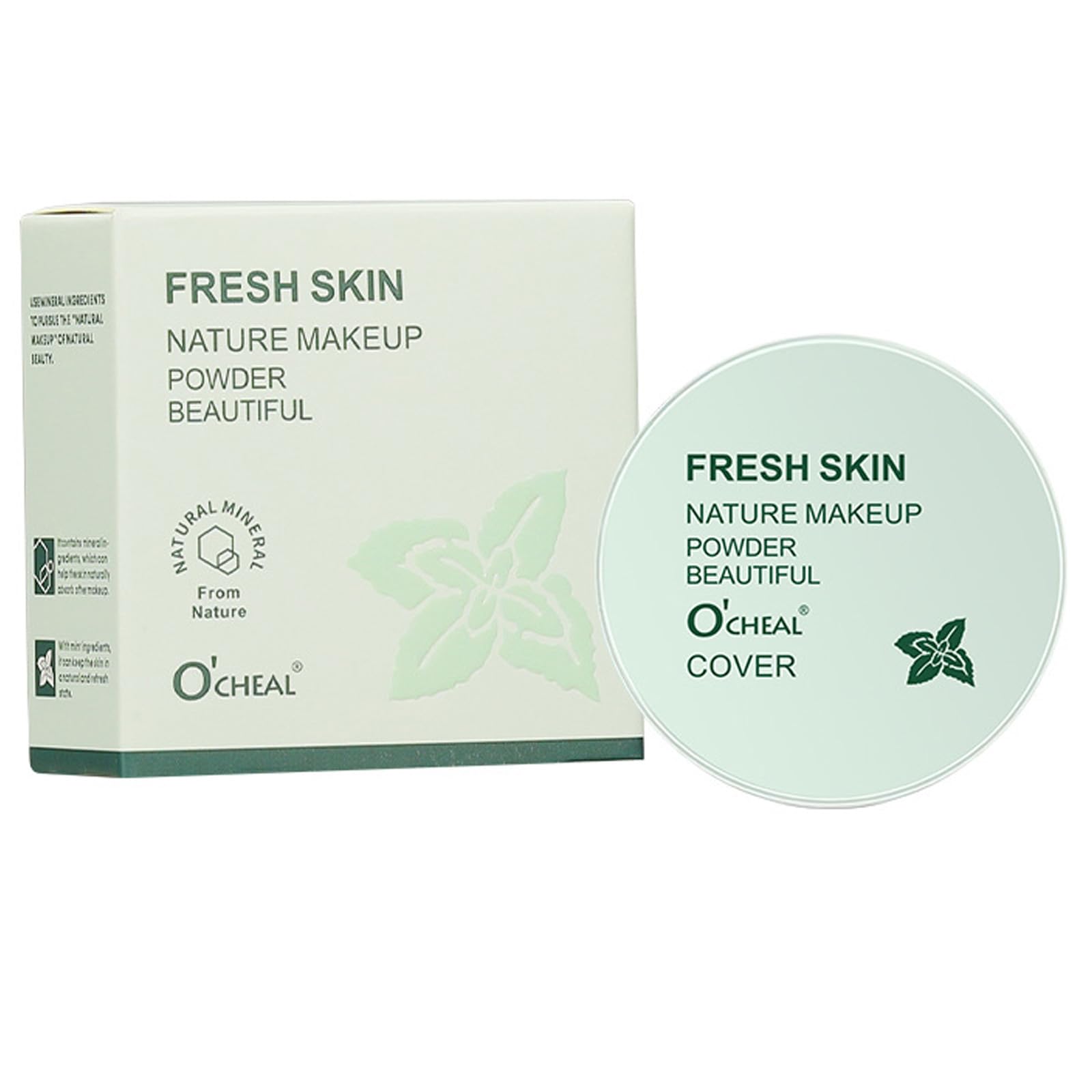 Translucent Powder Setting Powder - Green Tea Makeup Loose Powder, Makeup Mineral Light Breathable Oil Control Face Powder, Long Lasting Natural Refreshing Korean Powder,5g