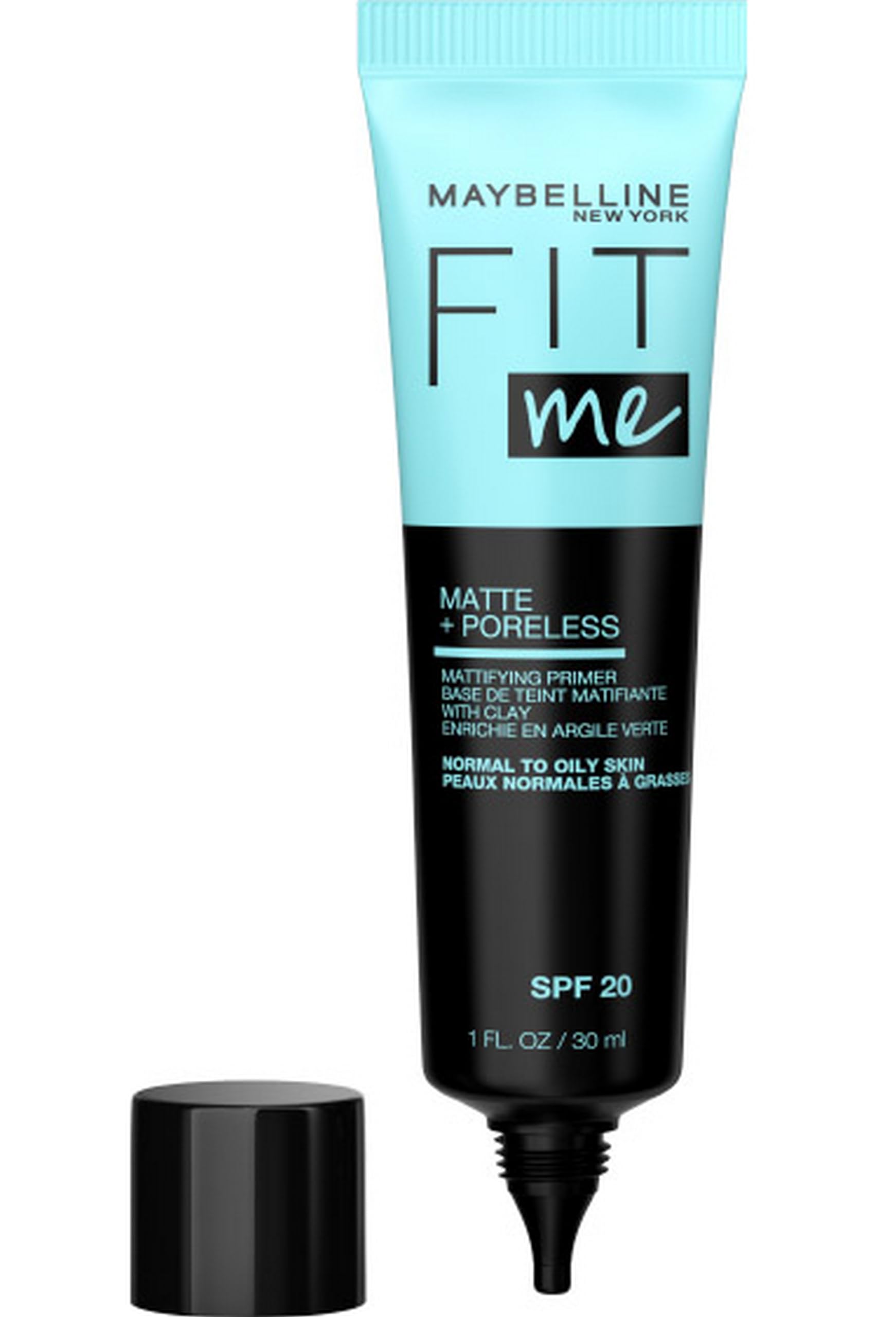 Maybelline New York Fit Me Primer Matificante, Acabado mate, Con Arcilla, piel normal a grasa
