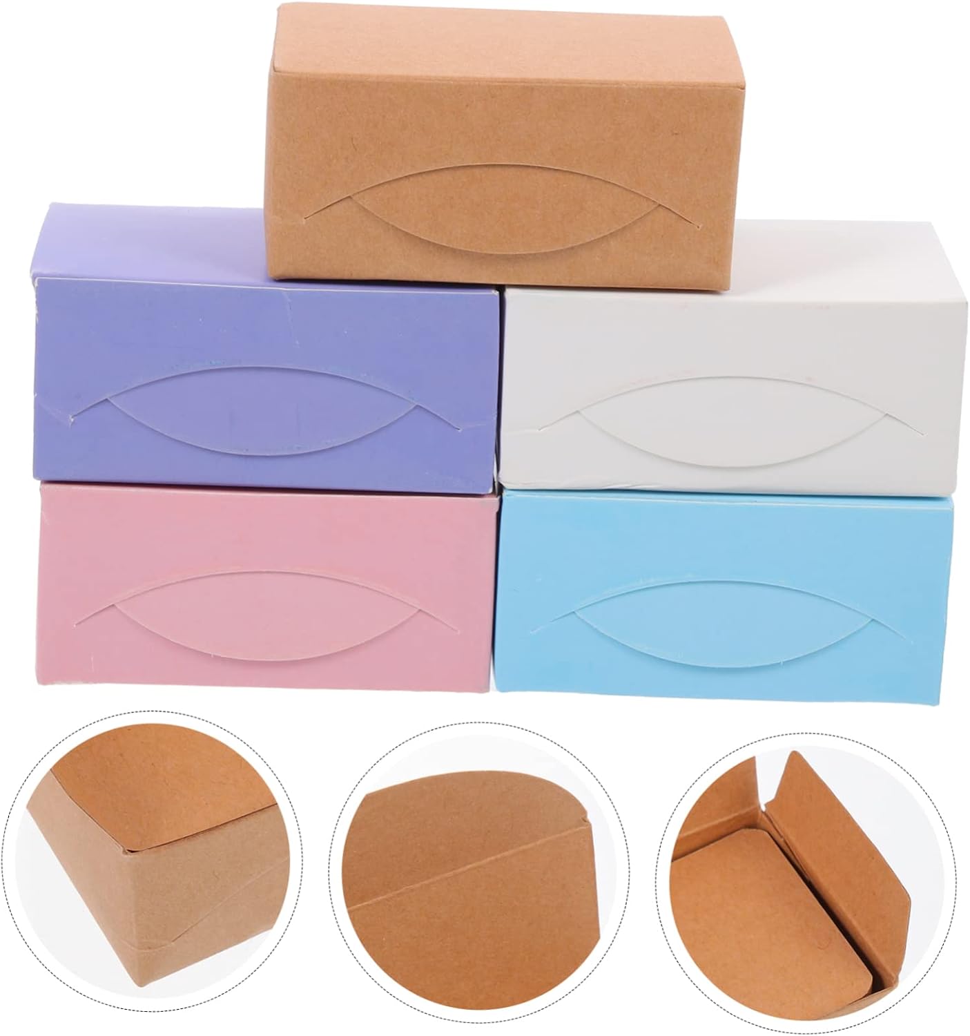 jojofuny 500pcs Blank Memo Cards Rounded Corner Study Note Cards for Messages Office and School Use Versatile Kraft