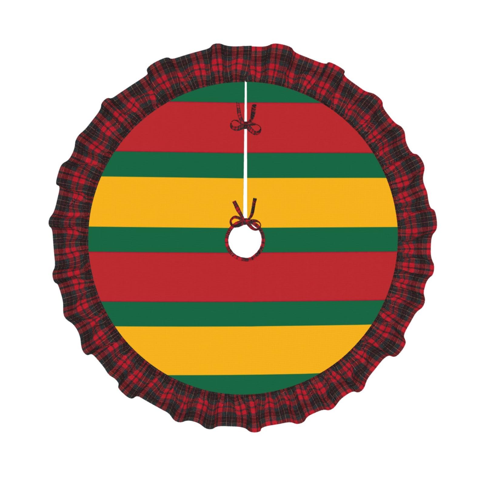 Jupe de sapin drapeau Lituanie de 122 cm pour embellir votre salon durant les fêtes de Noël