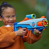 Vista 4 de Elite Junior Rookie Pack, lanzador de espuma de juguete fácil de jugar, 32 dardos Nerf Elite, 4 objetivos, Nerf Blasters para juegos al aire libre