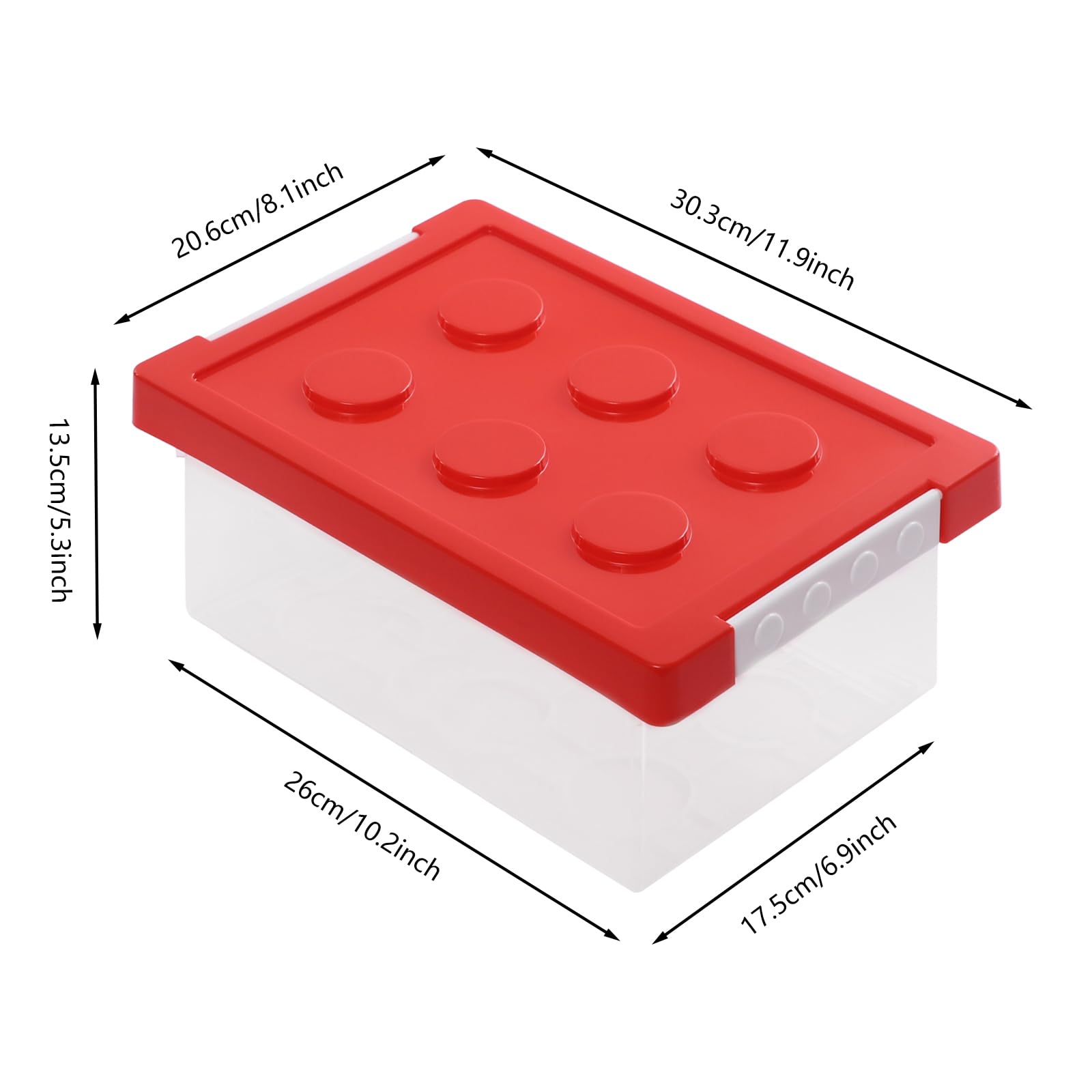 4er-Set Stapelbar Aufbewahrungsboxen mit Deckel I Transparente Sortierbox aus PP I Spielzeugkiste für Kinderzimmer, Steine & Kleinteile I Robust & Platzsparend I Aufbewahrungsbox Kinder (9L)