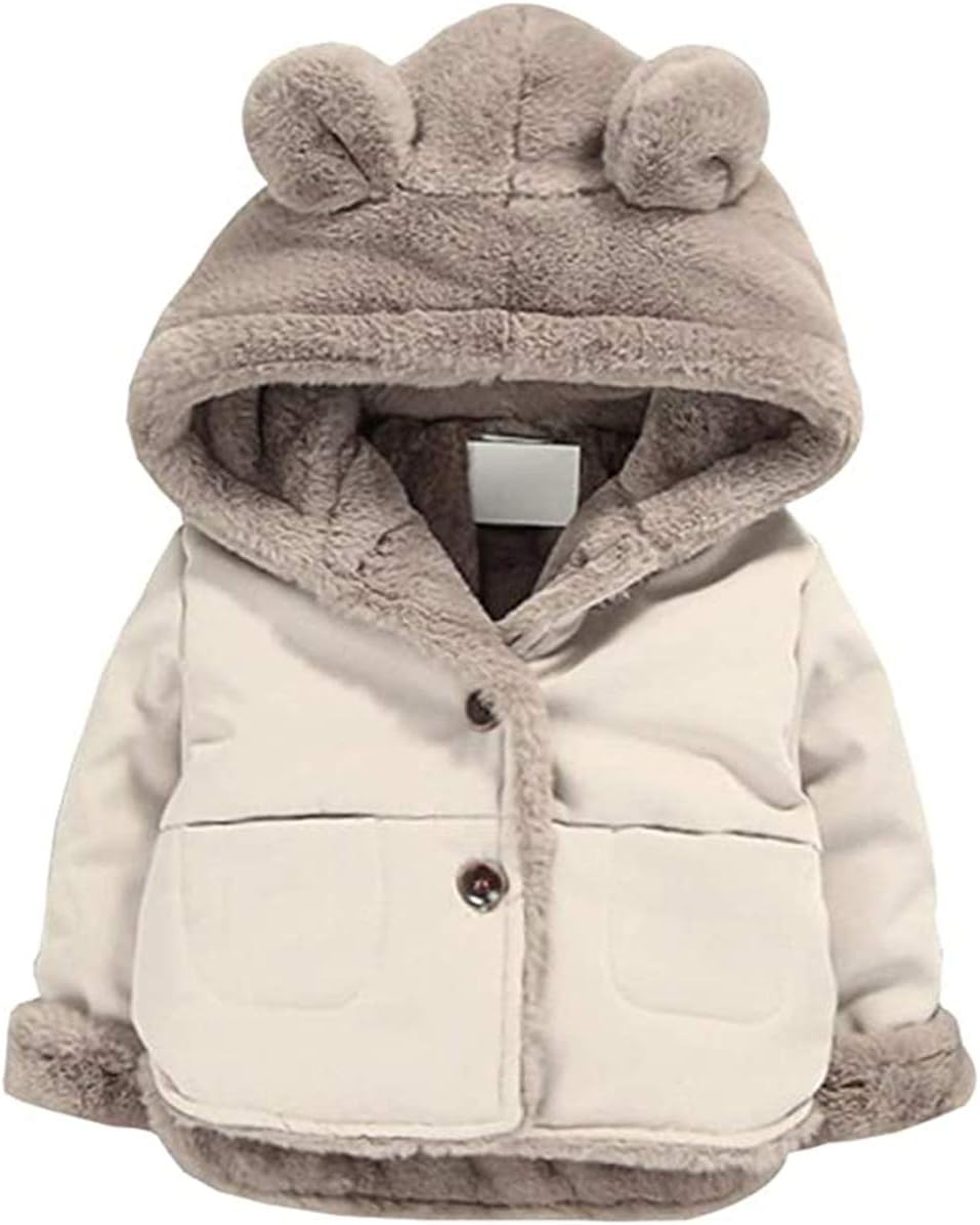 Baby Girl Winter Coats 12-18 Months ,Fur Coats for Boys Girls Outerwear Jackets & Coats ,Fall Coats for Girls1-2T Grey100