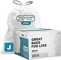 Vista 10 de Plasticplace Forro blanco con cordón de lavanda y vainilla suave, compatible con Code J (200 unidades) de 10-10.5 galones / 38-40 litros, 21 x 28