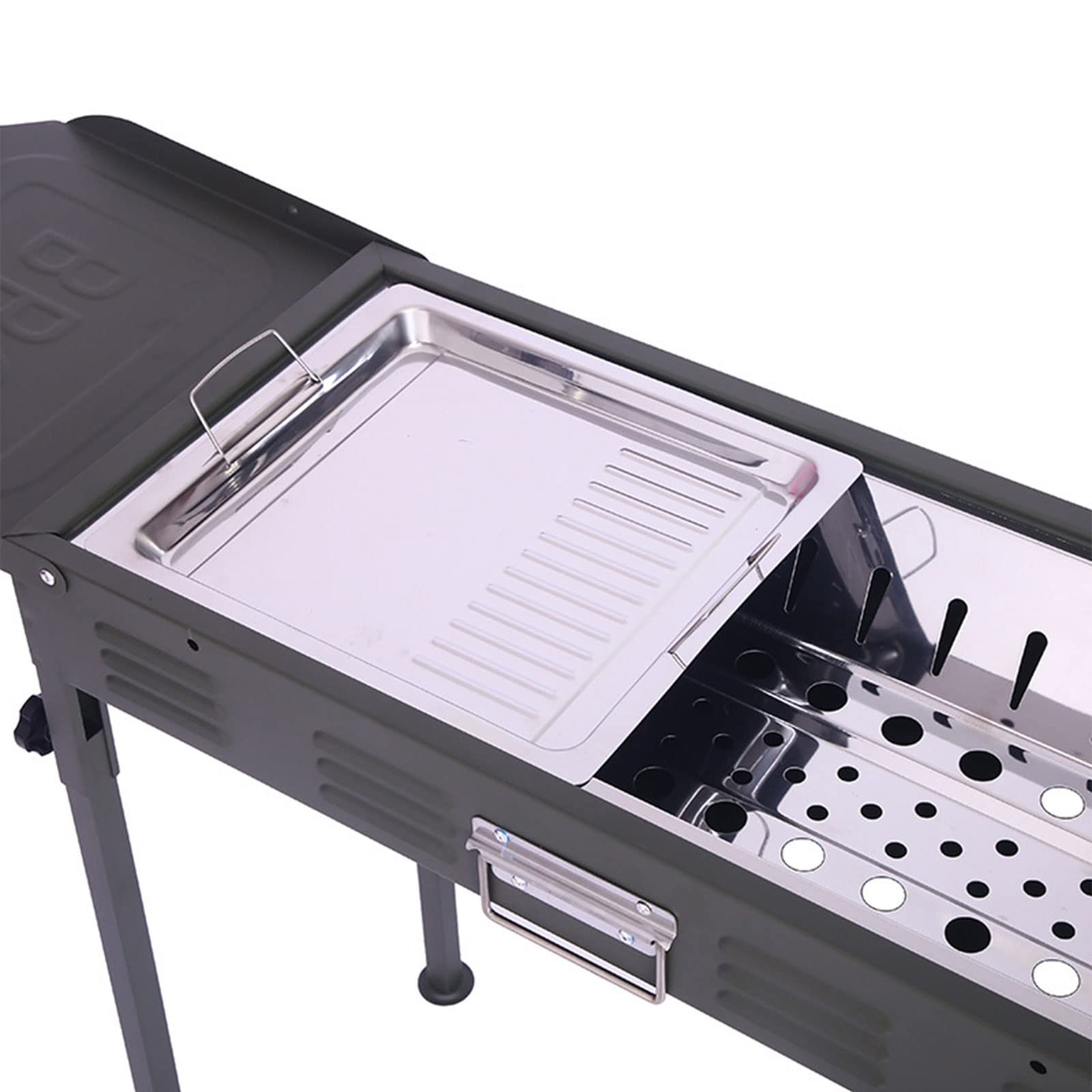Supporto per barbecue, Griglia for falò all'aperto, pieghevole, facile da pulire, for barbecue, picnic, campeggio, patio, cortile, griglia cucina in acciaio inossidabile