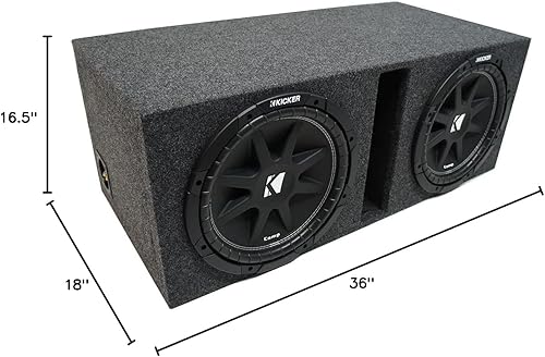 Miniatura 6 de KICKER Paquete 43C154-N con puerto ventilado estéreo universal para automóvil doble 15 pulgadas Comp C15 Sub Box Enclosure - Final 2 Ohm