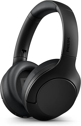 Philips H8506 Auriculares inalámbricos sobre la oreja con cancelación de ruido Pro (ANC) y conexión Bluetooth multipunto, negro (TAH8506BK00)