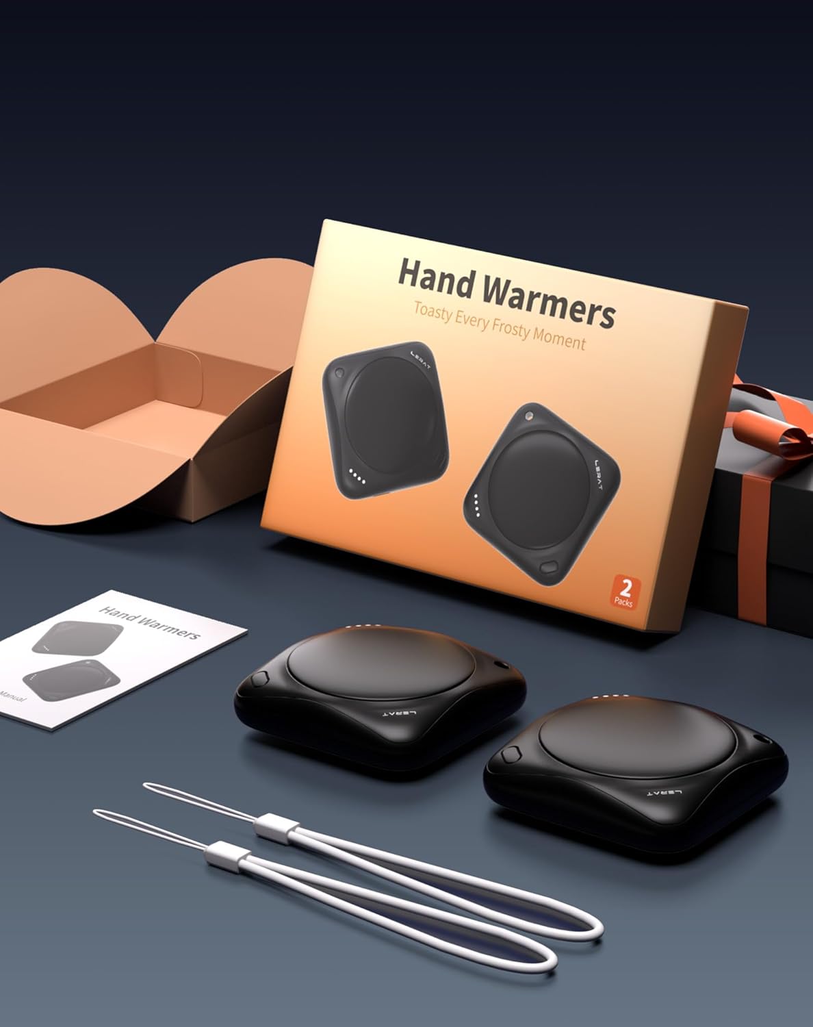 Lerat Hand Warmers Rechargeable, 2 Pack Electric Hand Warmers, Reusable Portable Pocket Heater - Image 6