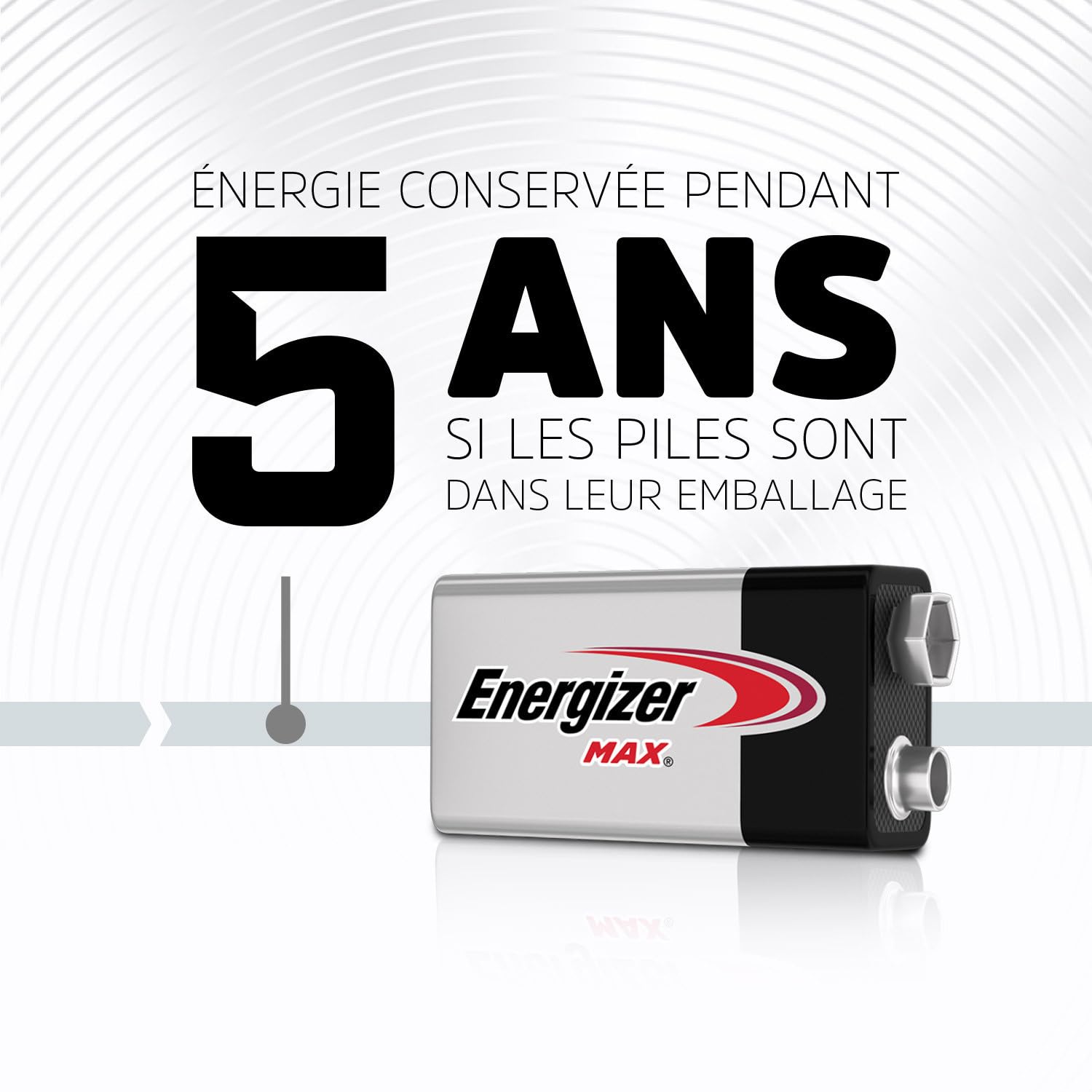 Energizer Max - Pile 9V (Lot de 3) - Alcaline Neuf Volts - Énergie Longue durée - pour Les Détecteurs de Fumée et Les Radios - Emballage 100% Recyclable et sans Plastique - Conservation 5 Ans