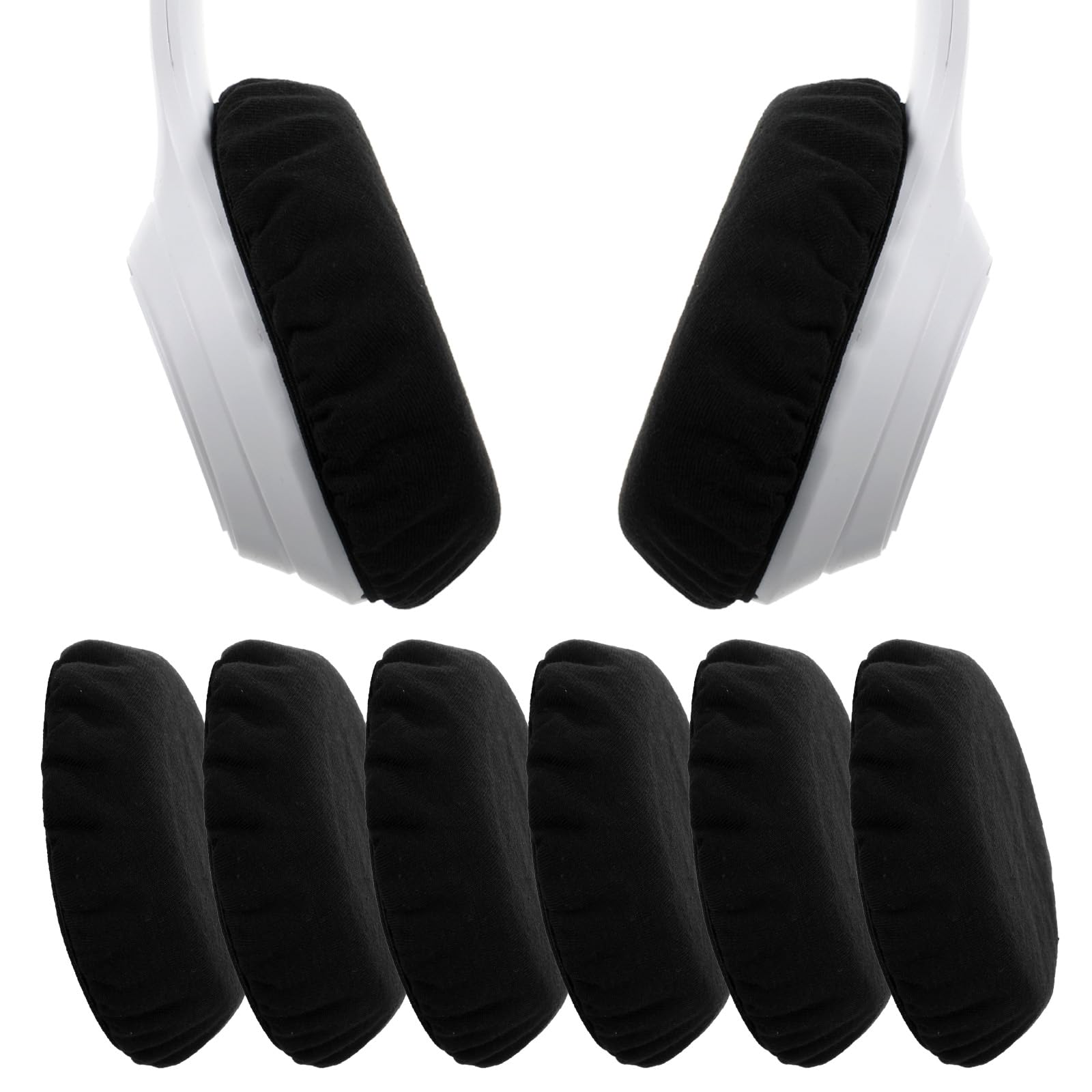 3 Pairs Headphone Earpad Covers, Washable Stretchable Headphone Earpad Covers, Sweatproof Ear Pads Protectors for Over-Ear Headphones Fit 3.5-4.3 Inch Ideal for Gym Gaming Aviation