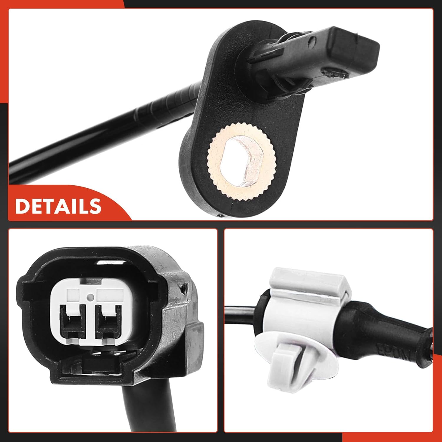 A-Premium ABS Wheel Speed Sensor Compatible with Honda Models - Odyssey 2007 2008 2009 2010, 3.5L, MPV - Front Driver and Passenger Side, 2-PC Set, Replace# 57455-SHJ-A02, 57450-SHJ-A02