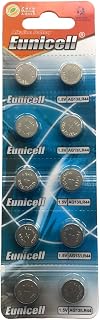 10 x Eunicell AG13 1.5v Alkaline Batteries, in Individual Blisters