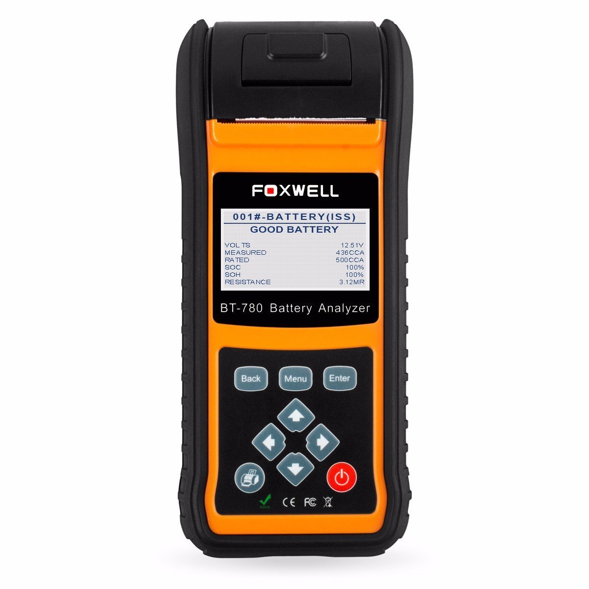FOXWELL BT-780 Car Start-Stop AGM and EFP Battery Powered Tester and Charging System Analyzer, 100-2000 CCA for Regular Flooded, GM Flat Plate, Spiral and Gel Batteries with 7.8ft Replaceable Cable-image-24