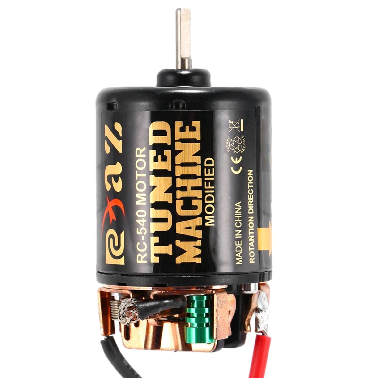 Abonda Brushed Motor, Double Ball Bearing RC 540 Waterproof Motor, RC Motors, Brushed Motor 13T/ 21T/ 35T/ 45T/55T/80T For 1/10 Remote Control Vehicle RC Spare Parts