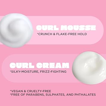 Cake Beauty Curl Friend Defining Cream & Volumizing Mousse Bundle - Curly Hair Styling Products