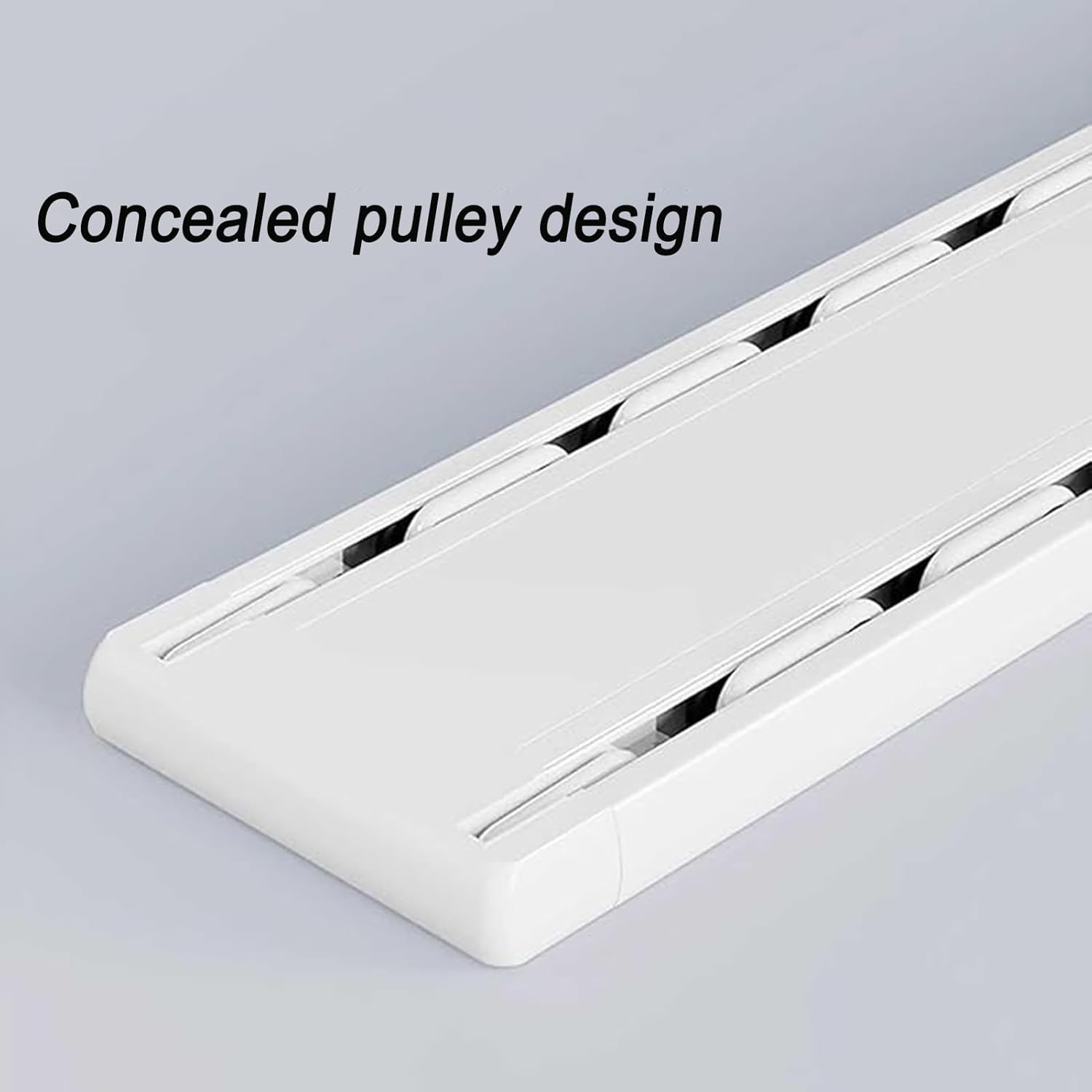 Double Curtain Track Ceiling Mounted, Heavy Duty Aluminum Track Set Silent Rieles Para Cortinas Corredizas de Techo Flexibles for Living Bedroom Window Hotel Drop (3.2 ft)