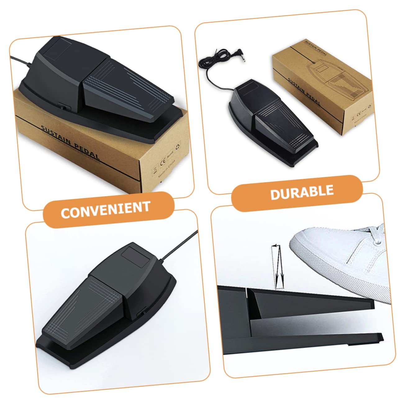 ibasenice Pedal De Para Piano Digital y Electrónico Diseño Antideslizante Accesorio Para Teclados y Sintetizadores Resistente y Para Músicos Profesionales