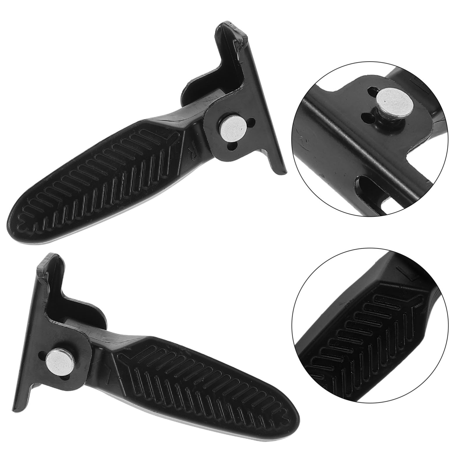 Pedalini per Scooter Elettrico Pieghevoli in Alluminio Nero, Coppia di Poggiapiedi Posteriori per Bicicletta e Moto, Stabilità e Comfort per Passeggero Stili multipli