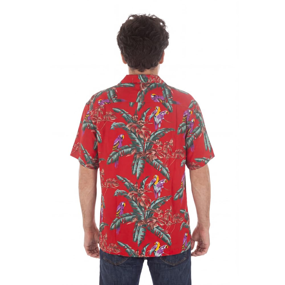Chaks - Chemise hawaïenne pour homme, à manches courtes Tropical Party | Motifs exotiques, motifs floraux et tropicaux, look estival pour les festivals, les soirées à thème