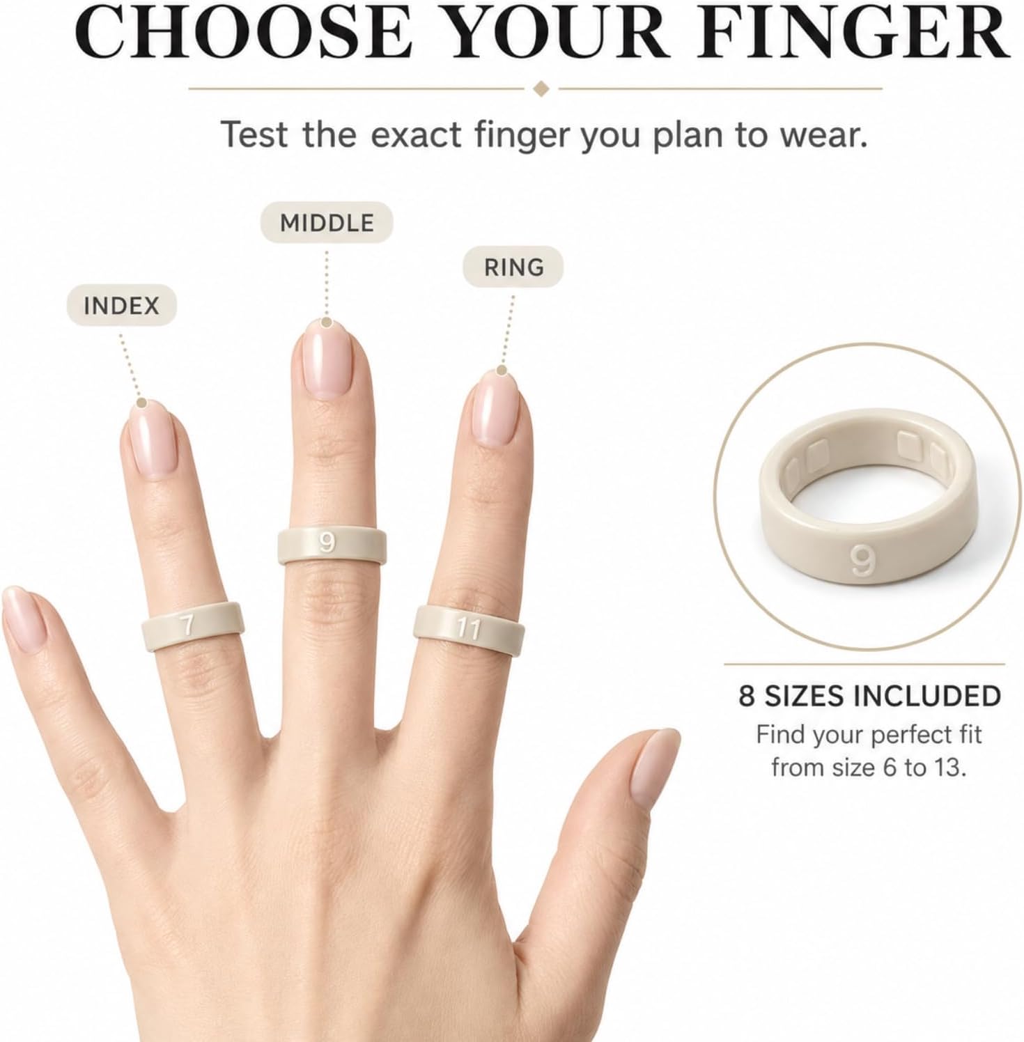 Sizing Kit Compatible with Oura Ring 5, Smart Ring Sizer Measuring Tool
