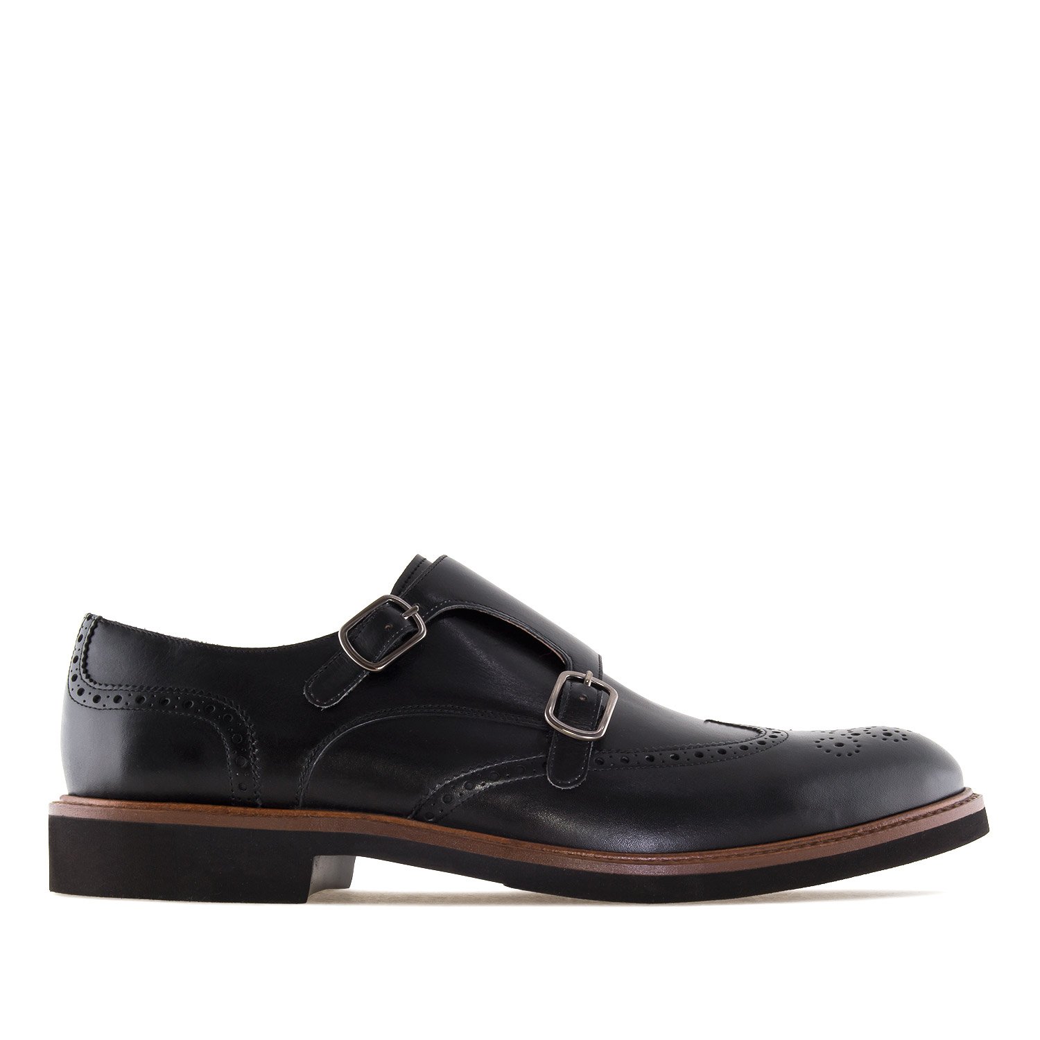 Andrés Machado - Zapatos de Hombre Elegantes Estilo Monk de Piel - 6314 - Zapatos de Vestir Formales y de Uso Diario - Tallas Especiales