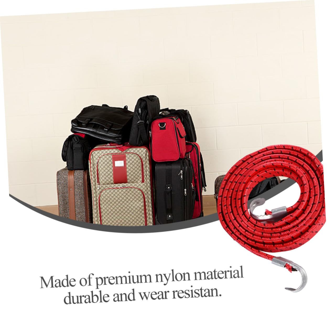 Sangle de Bagage Élastique en Nylon 10 Pièces, Ajustable