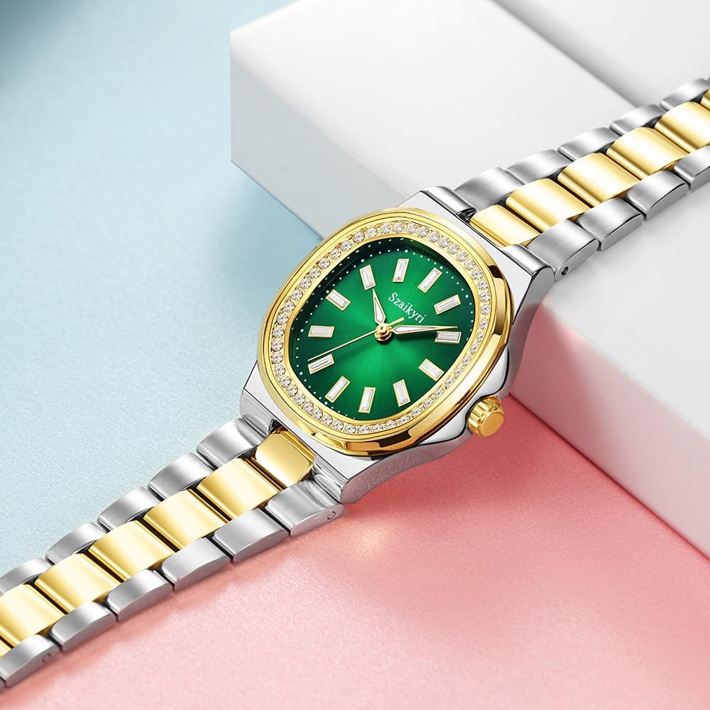 Elegant Watch for Women with Crystal Accented Solid Stainless Steel Band Ladies Dress Watch - Image 4