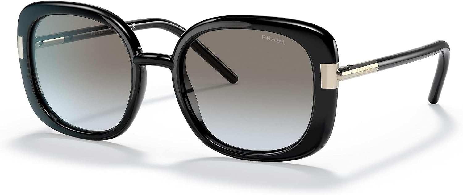 Prada PR 04WS Womens Sunglasses Black/Light Grey SHADED 53/20/140
