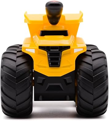 CAT Construction Toys, Tough Treads Dump Truck - 7” All-Terrain Vehicle with 4-Wheel Drive, Interactive Lever, and Real Dump Bed, Ages 5+