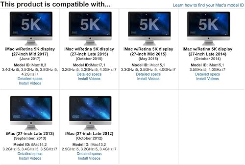 OWC Paquete de actualización de SSD de 2.0 TB para iMacs 2012-2019 de 27 pulgadas con HDD o unidad Fusion instalada de fábrica, SSD 6G de 2 TB,