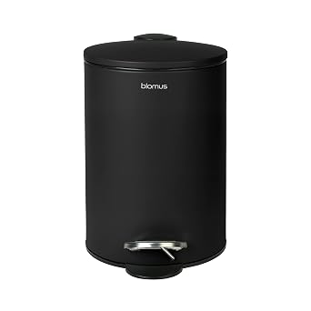 Blomus TUBO Pedal Bin Wastepaper Basket - Black