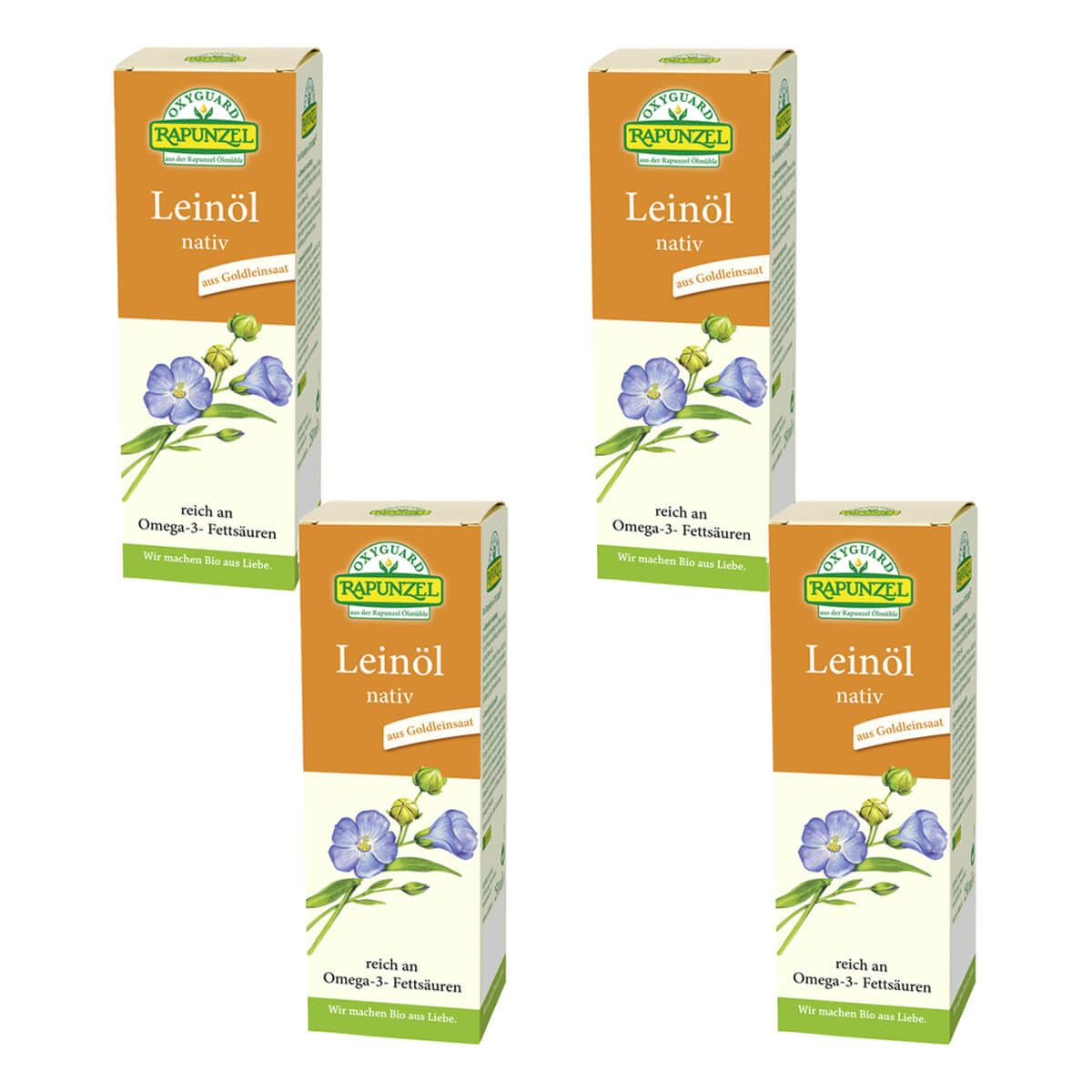 Rapunzel - OXYGUARD Leinöl nativ - 0,25 l - 4er Pack
