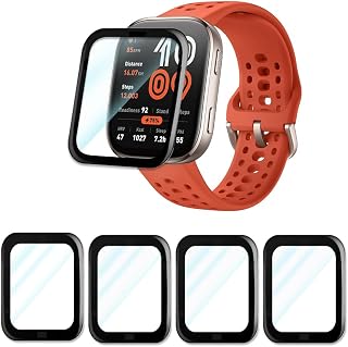 Screen Protector 5 Pack Compatible for Amazfit Bip 6, 3D Full Coverage PET Protective Film (Non-Glass, Bubble-Free, Shockproof)
