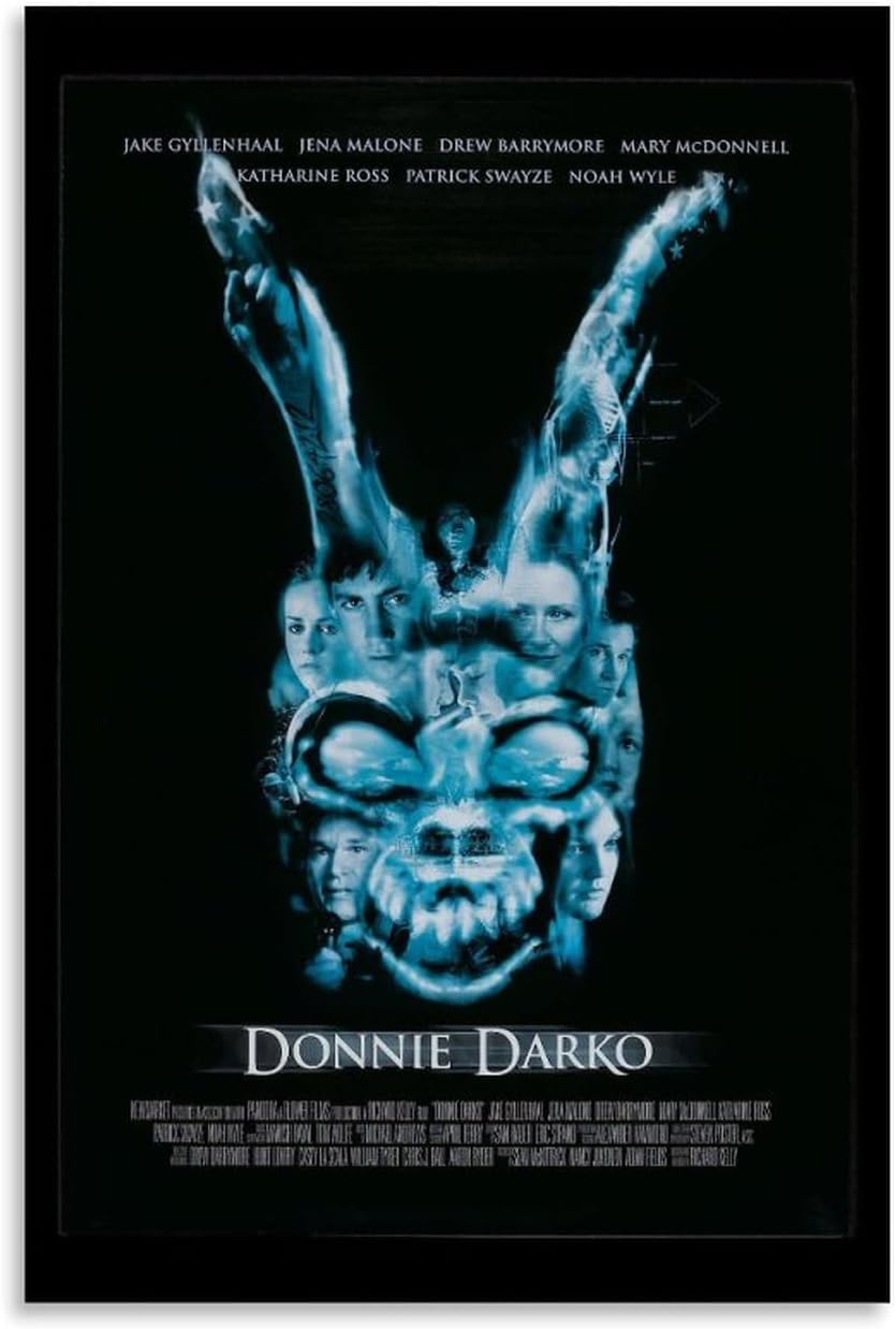 Aokei Donnie Darko Science Fiction Suspense Movie Poster Poster Music Album Cover Poster Wall Art Decor Canvas Poster for Bedroom Artistic Poster Decoration Unframe-style 24x36inch(60x90cm)