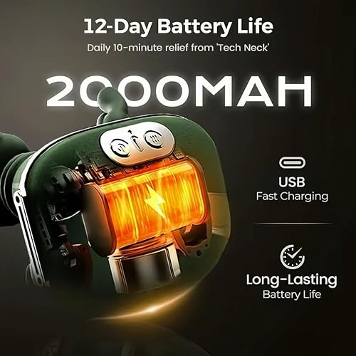 Miniatura 5 de Masajeador de cuello con calor para aliviar el dolor, masajeador inalámbrico de tejido profundo Bionic Shiatsu mano, cuello y hombros, masajeador