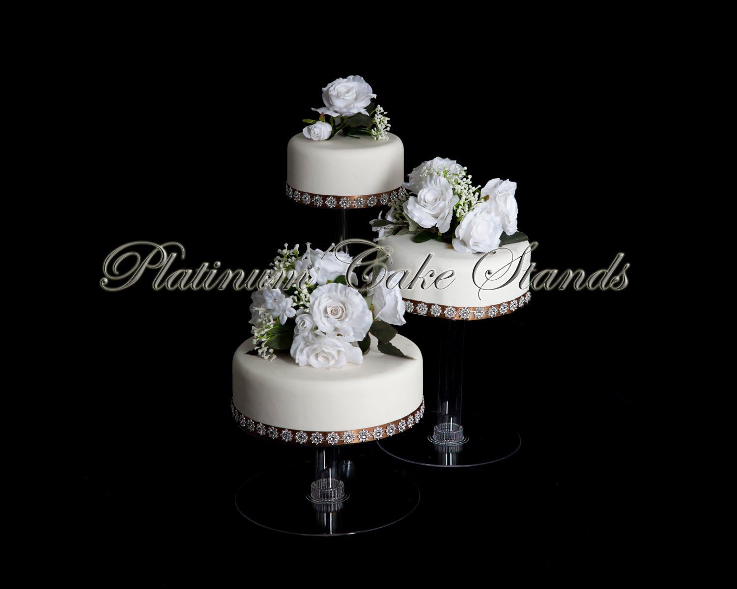 3 Tier Cascade Wedding Cake Stand XL (STYLE R304)