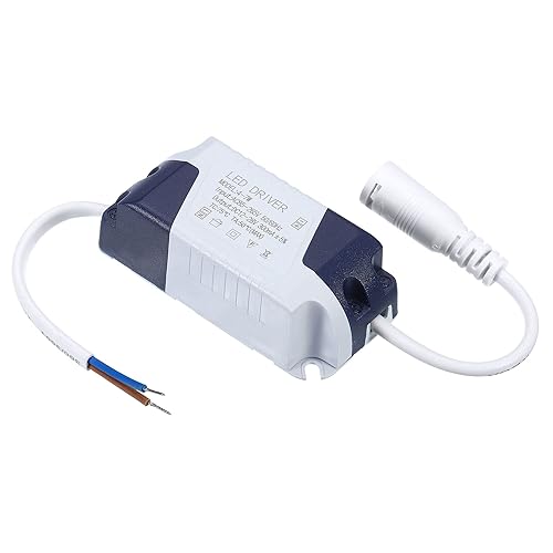 PATIKIL 4-7W 300mA LED Driver, 4pcs AC 85-265V Salida 12-28V DC Conector hembra Constante corriente rectificador transformador fuente de
