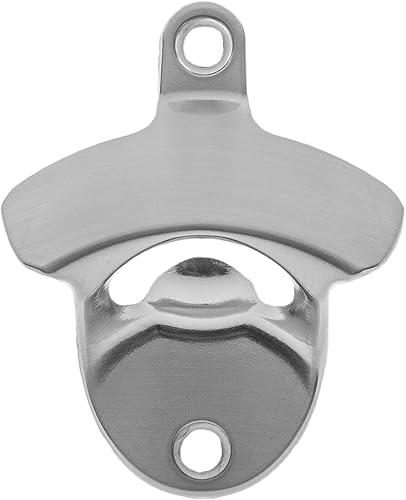 Miniatura 20 de Abrebotellas montado en la pared, bronce antiguo, abridor de tapa de cerveza montable, acero inoxidable (paquete de 1) Bronce antiguo,Negro -,Cobre