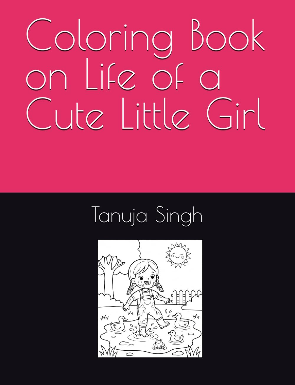 Coloring Book on Life of a Cute Little Girl