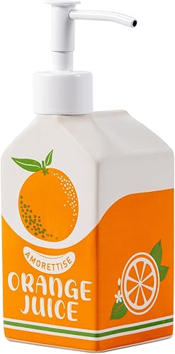 Dispensador de jabón de botella de jugo de cerámica, dispensador de jabón líquido para manos, dispensador de jabón recargable para baño, dispensador