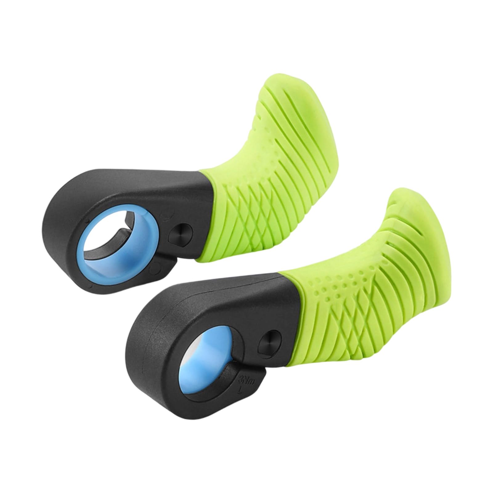Buxuaaaa Shocked Absorbing Bicycles Thumb Grips Durability Mountain Bike Handlebars End Grips for Long Cycling Easyly Install Bike Accessory