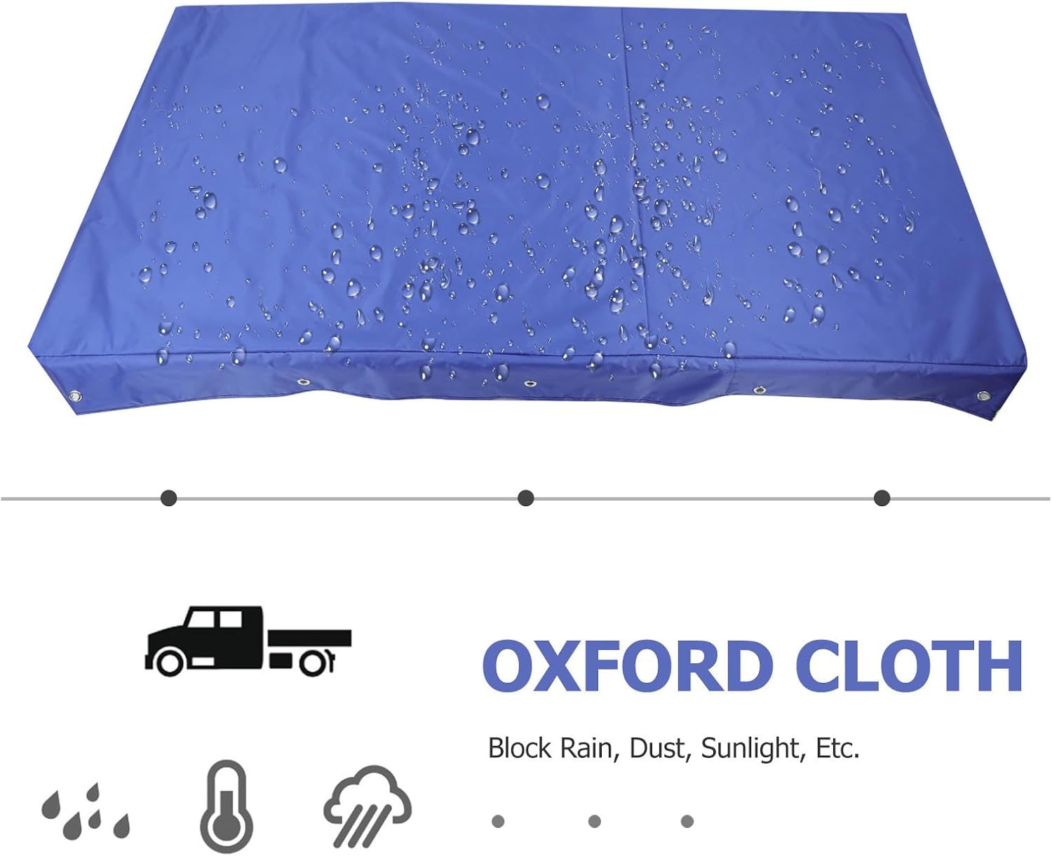 Uonlytech Heavy Duty Trailer Cover Waterproof Oxford Cloth Trailer Tarpaulin with Storage Bag for Outdoor Utility Use